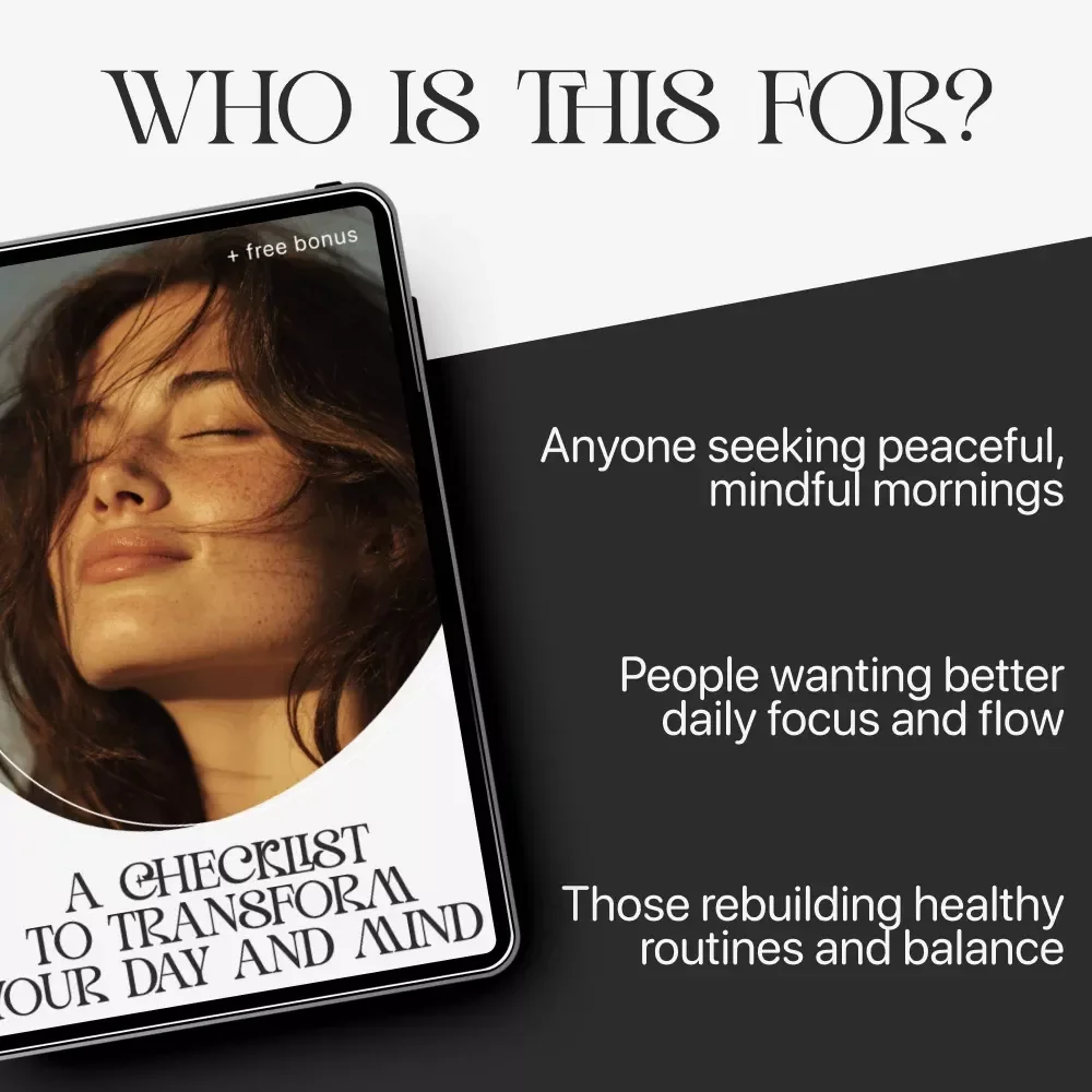 A Checklist to Transform Your Day and Mind | Digital Morning Routine Guide | Printable Rituals for Clarity and Energy | Morning Rituals for Inner Growth