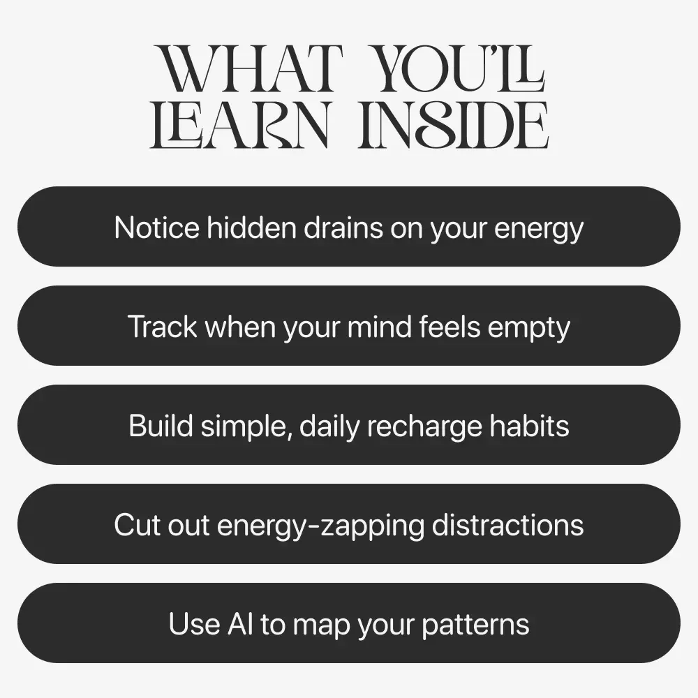Spot What Saps Your Energy | Mental Clarity & Self-Awareness Guide | Learn How to See What Drains My Mental Energy