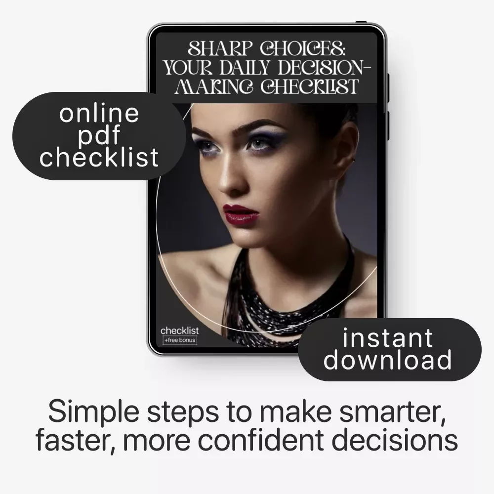 Sharp Choices: Your Daily Decision-Making Checklist | Digital Download | How to Improve Decision-Making Skills