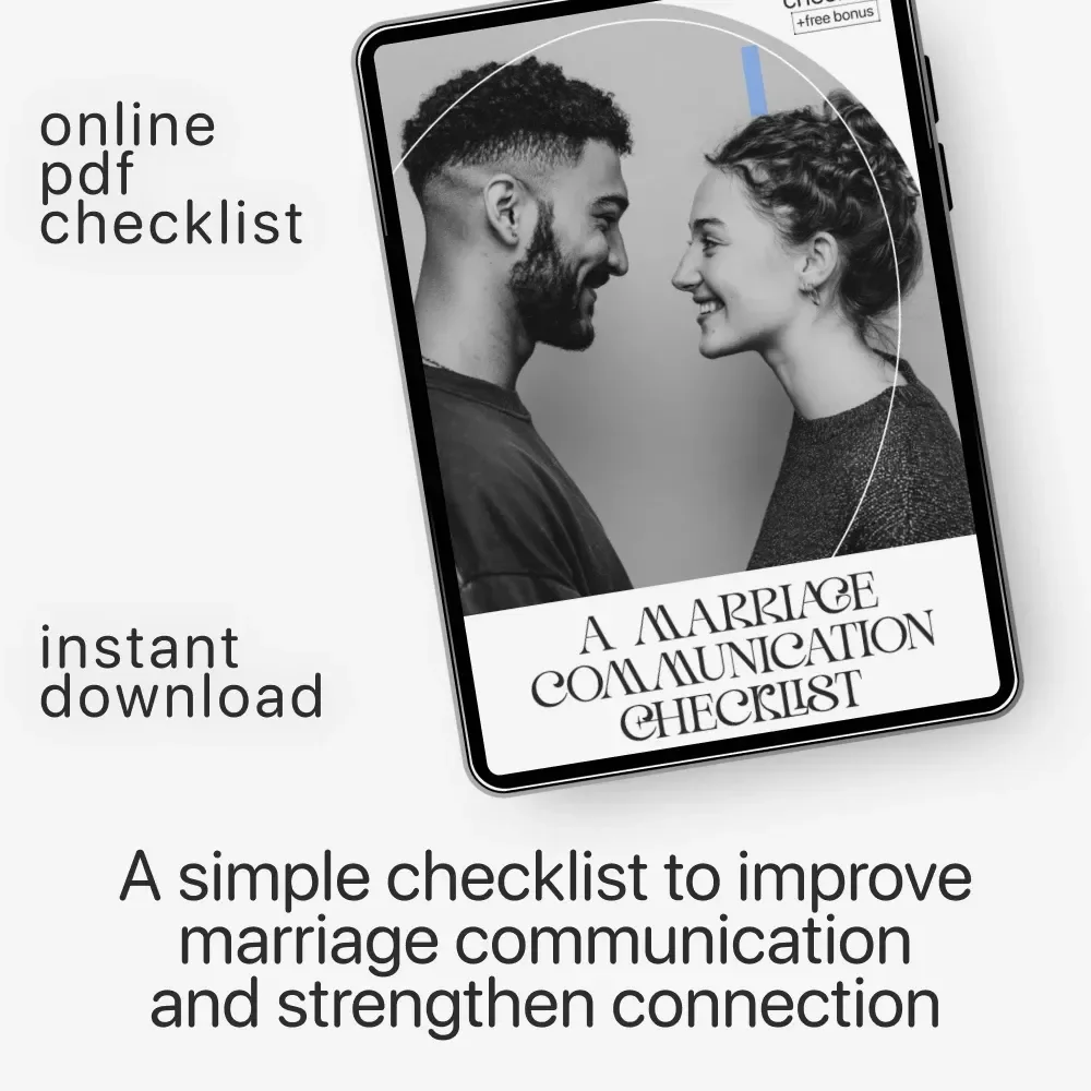 A Marriage Communication Checklist | Printable Couple Communication Guide | How to Keep Communication Healthy in Marriage | Digital Download