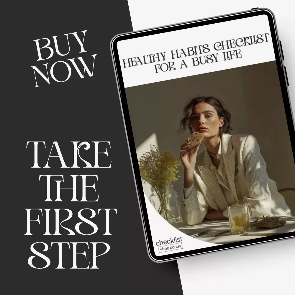 Healthy Habits Checklist for a Busy Life | Printable Daily Wellness Planner & Productivity Tracker | Digital PDF Guide on How to Make Healthy Habits Stick in Busy Life
