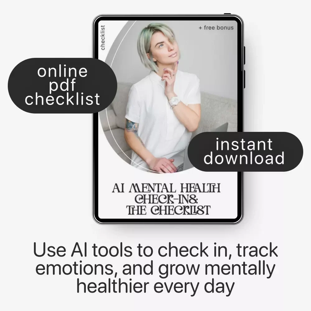 AI Mental Health Check-Ins: The Checklist | ai mental health check ins Self-Care Digital Download, Daily Wellness & Emotional Growth Tracker