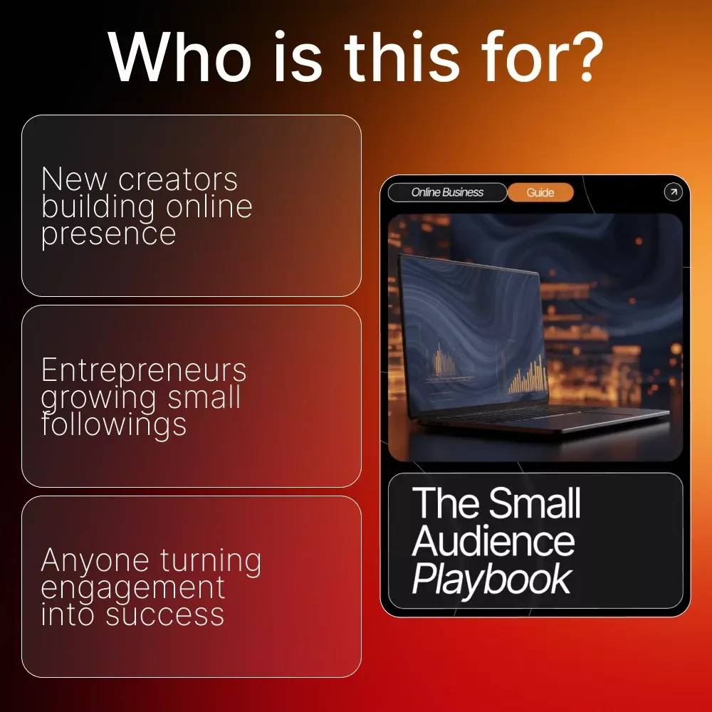 The Small Audience Playbook | Digital Guide for Creators & Entrepreneurs | Build Engagement with a Smart Content Plan for Tiny Audiences