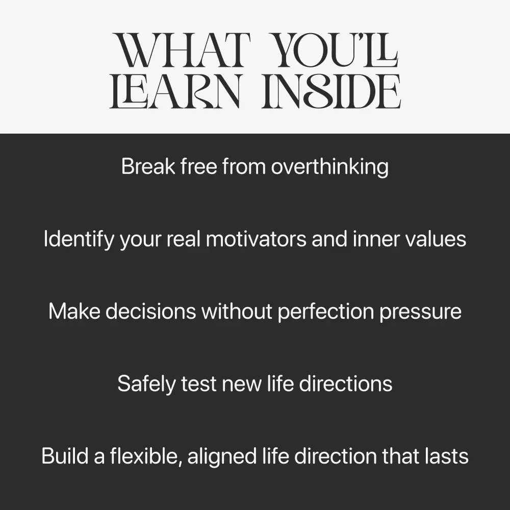Finding the Direction That Fits You | Digital Self-Discovery Guide, Career Clarity eBook & Personal Growth Workbook for Overthinkers and Multi-Passionate Souls