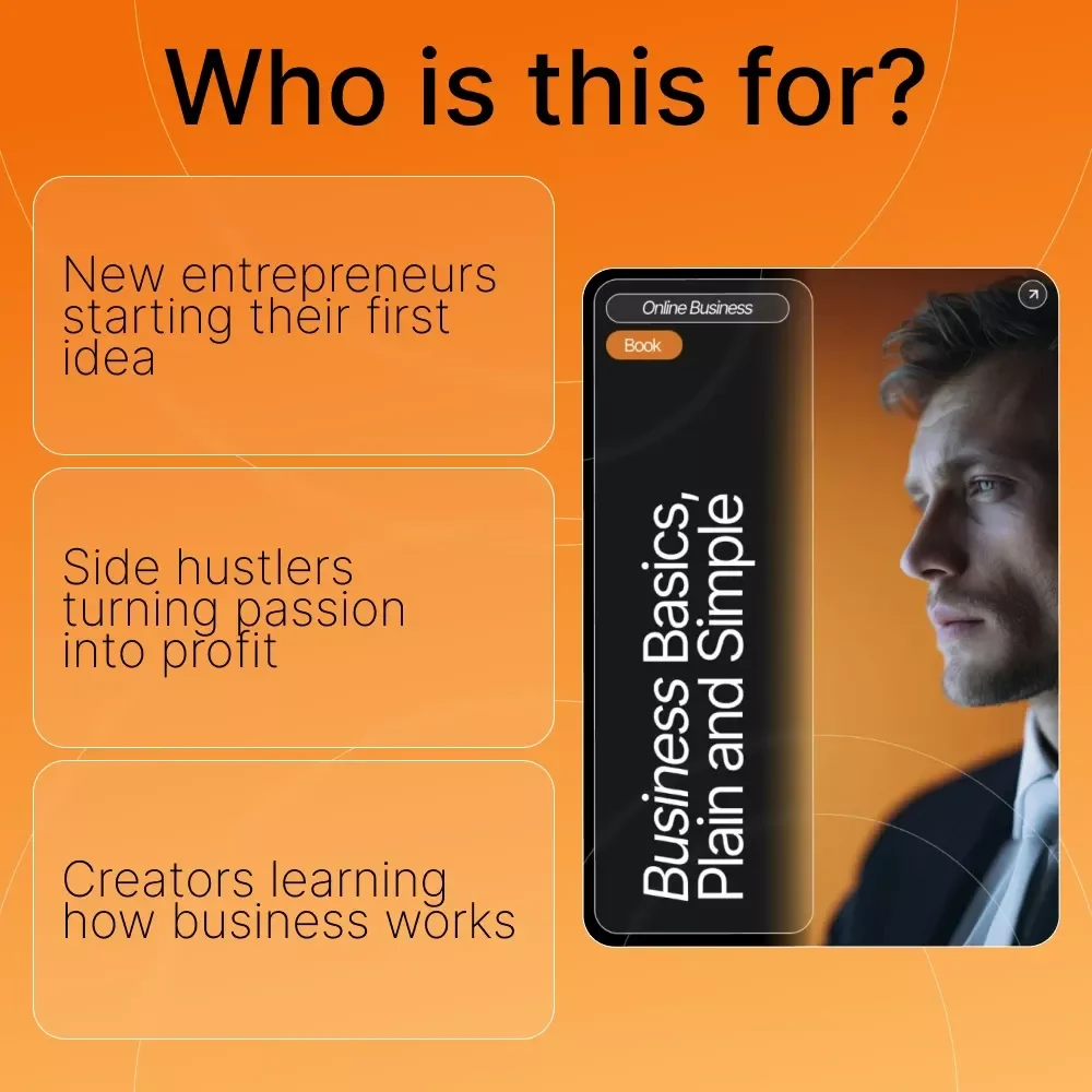 Business Basics, Plain and Simple | Beginner-Friendly eBook for Entrepreneurs, Side Hustlers & Creators | Business Basics Explained in Plain Words for Easy Learning