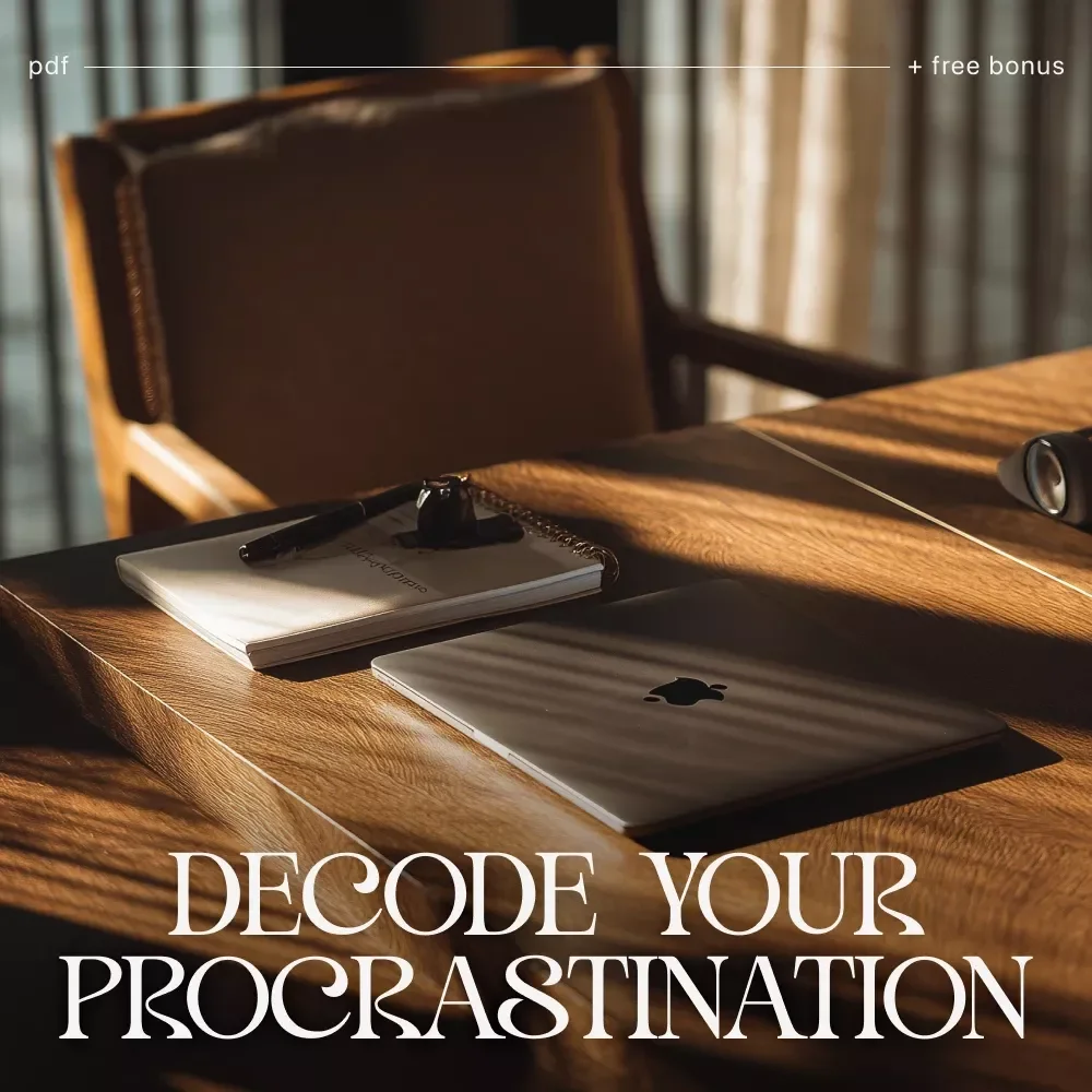 A Checklist to Decode Your Procrastination – Digital Productivity Guide, Procrastination Workbook, Self-Reflection Tool, Instant Download PDF