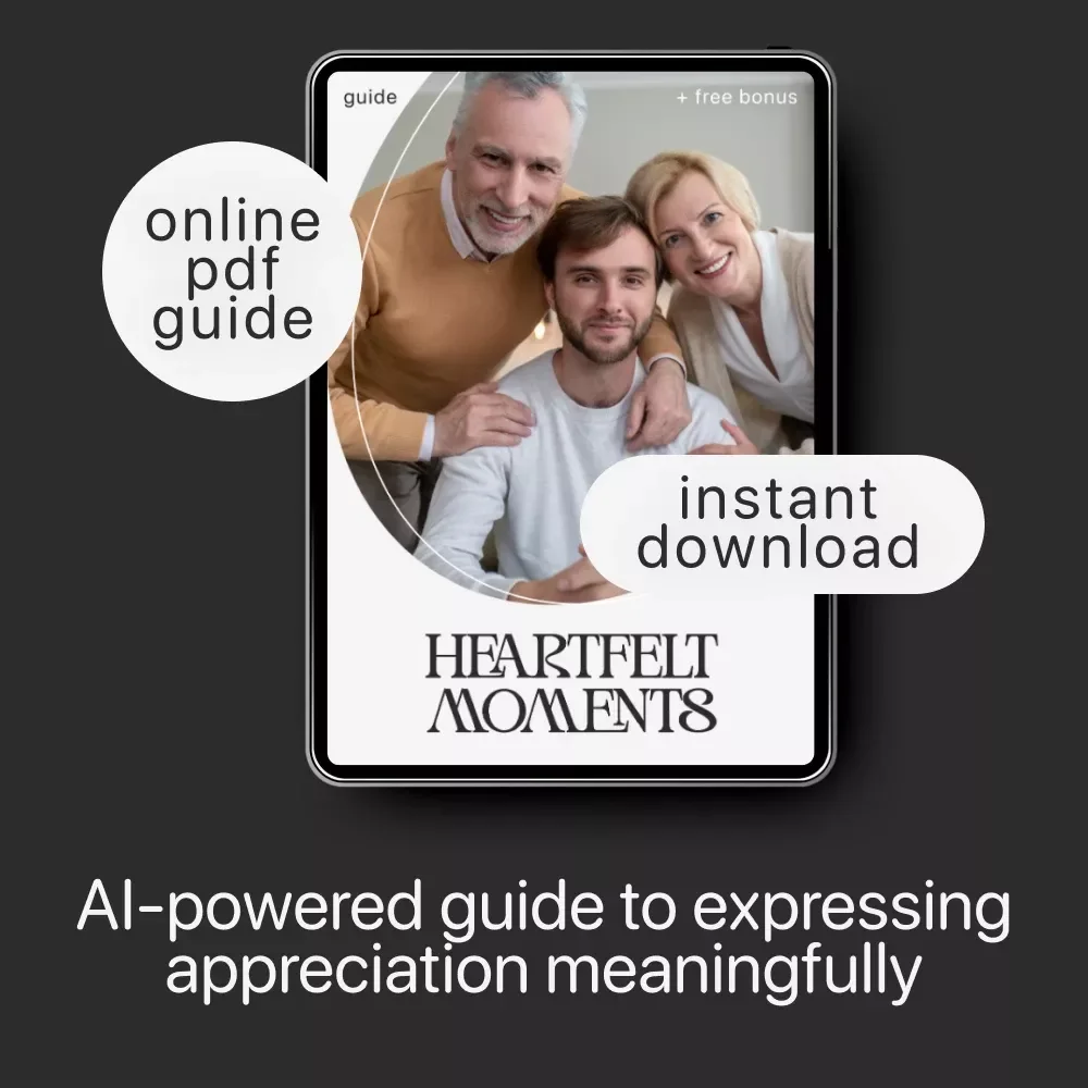 Heartfelt Moments — Guide on How to Show Appreciation to Friends and Family | Printable & Digital Download for Meaningful Connections
