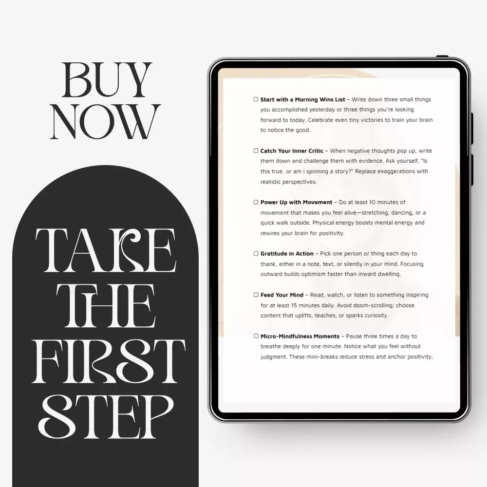 10 Steps to a Brighter Mindset | Positive Thinking Guide | Self Improvement eBook | Printable Daily Mindset Checklist | Digital Download for Personal Growth
