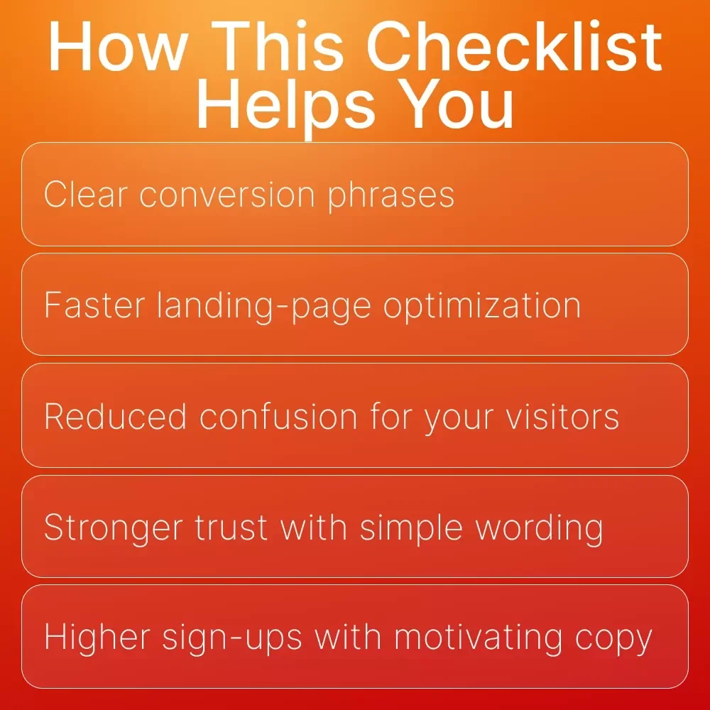 Your Landing Page Phrase Checklist – High-Converting Copywriting Guide, SEO Boosting Digital Download, Instant Access Conversion Phrase eBook for Entrepreneurs & Marketers