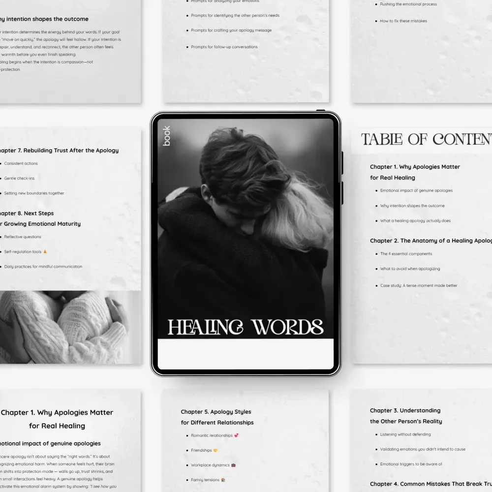 Healing Words | Emotional Healing Apology Guide eBook | Digital Download for Better Communication & Relationship Repair