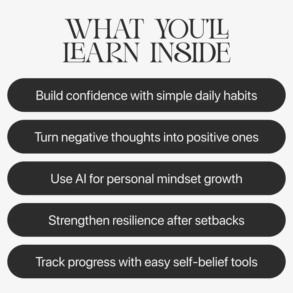 Boost Your Self-Belief Fast | Confidence Building Guide | How to Believe in Myself More | Digital Personal Growth Workbook