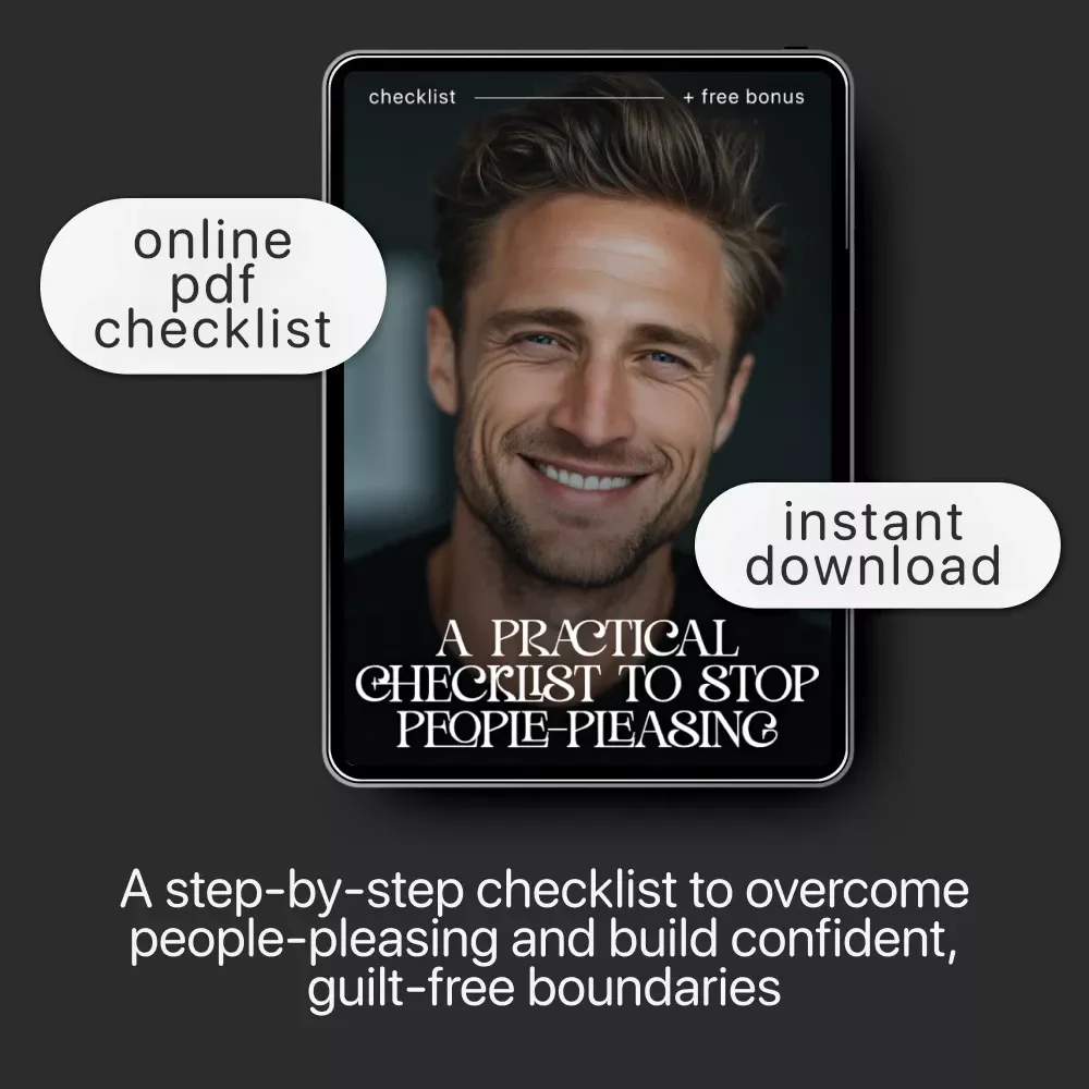 A Practical Checklist to Stop People-Pleasing | How to Stop People-Pleasing Digital Download, Self-Boundary Guide, Printable Personal Growth Checklist