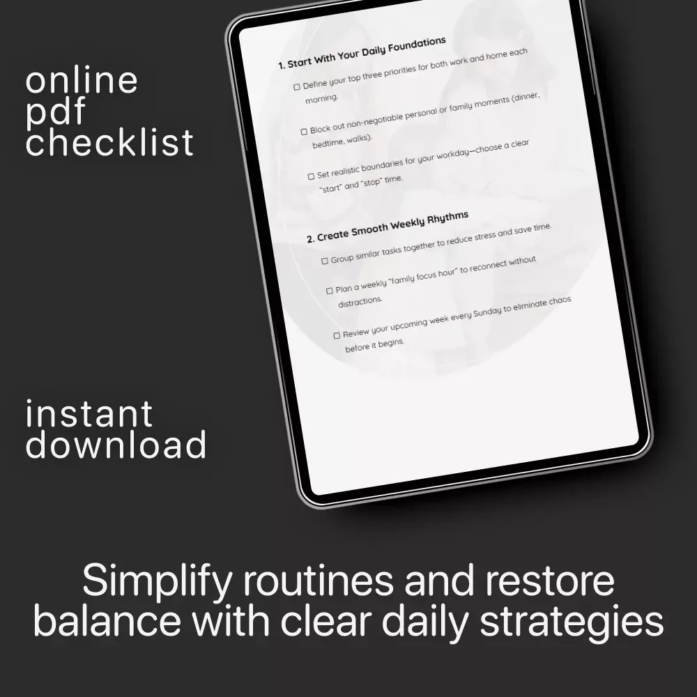 Balanced Life, Brighter Days – Digital Guide for Work-Life Balance, Stress Relief, Daily Routines, Weekly Planning | Productivity eBook | Life Balance Checklist