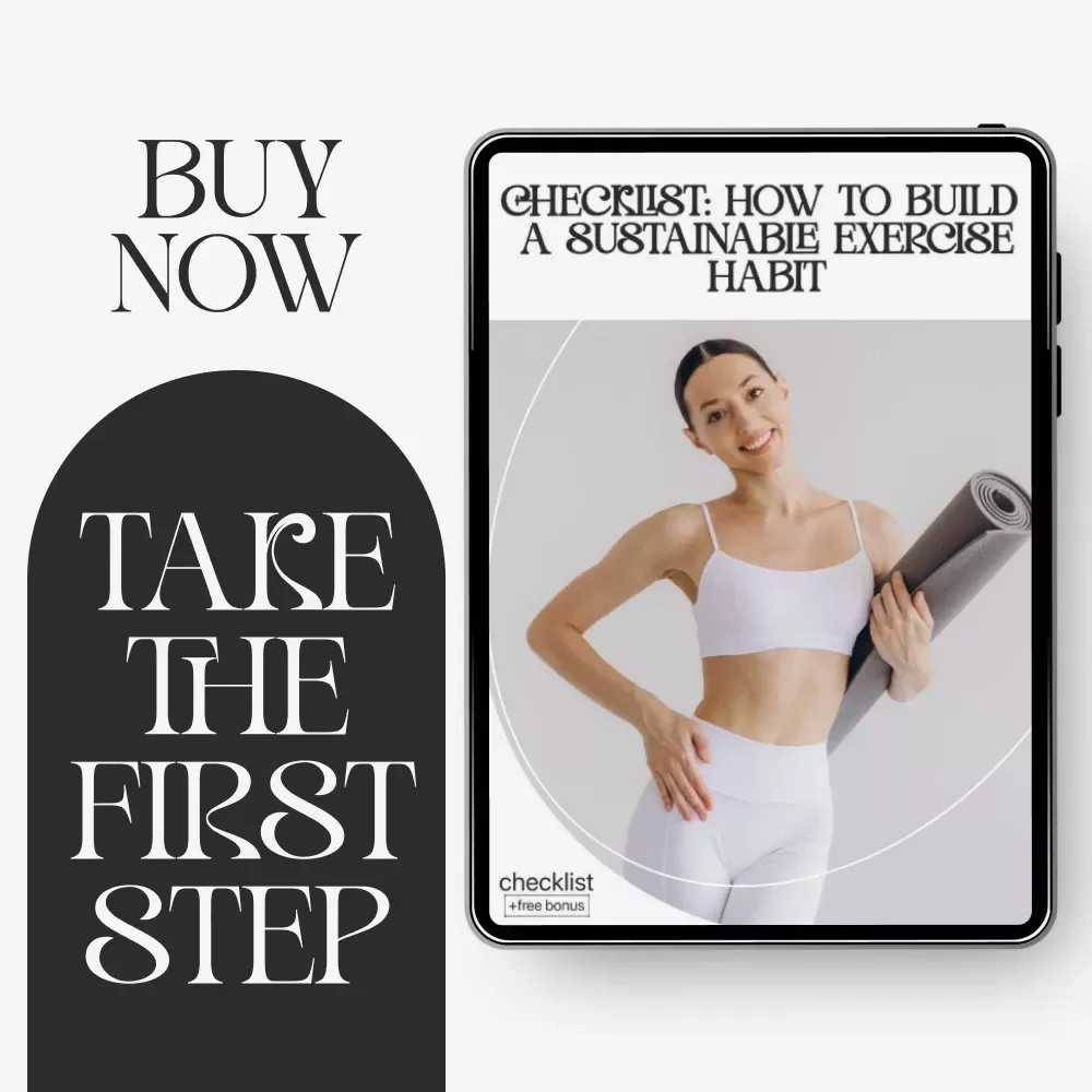 Checklist: How to Build a Sustainable Exercise Habit | Digital Fitness Planner, Habit Tracker, Wellness Printable for Beginners & Busy People