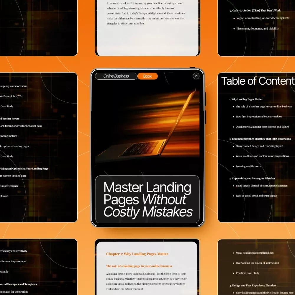 Master Landing Pages Without Costly Mistakes | High-Converting Landing Page eBook | Fix Landing Page Mistakes Beginners Make | Digital Download for Entrepreneurs & Creators