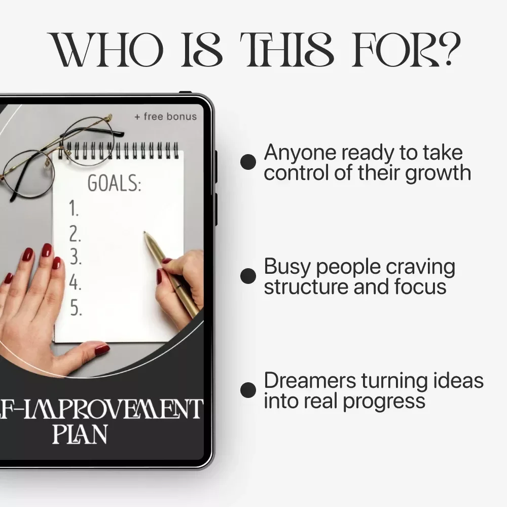 Your Self-Improvement Plan | Printable Goal-Setting eBook | Step-by-Step Digital Guide on How to Create an Action Plan for Self-Improvement