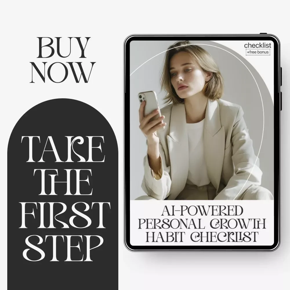 AI-Powered Personal Growth Habit Checklist | Digital Download | Personal Growth Habits AI Tracking | Self-Improvement Planner