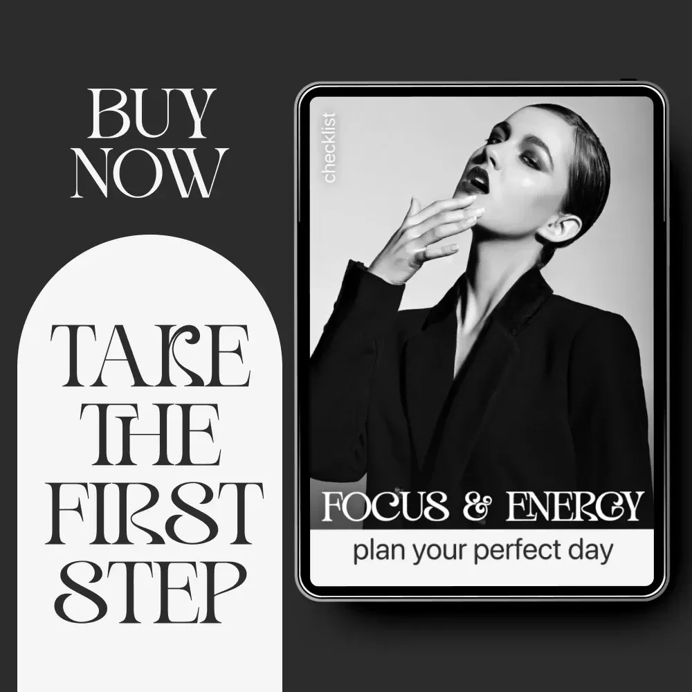Focus & Energy: Plan Your Perfect Day | Printable Daily Routine Checklist | How to Plan Your Day for Focus and Energy