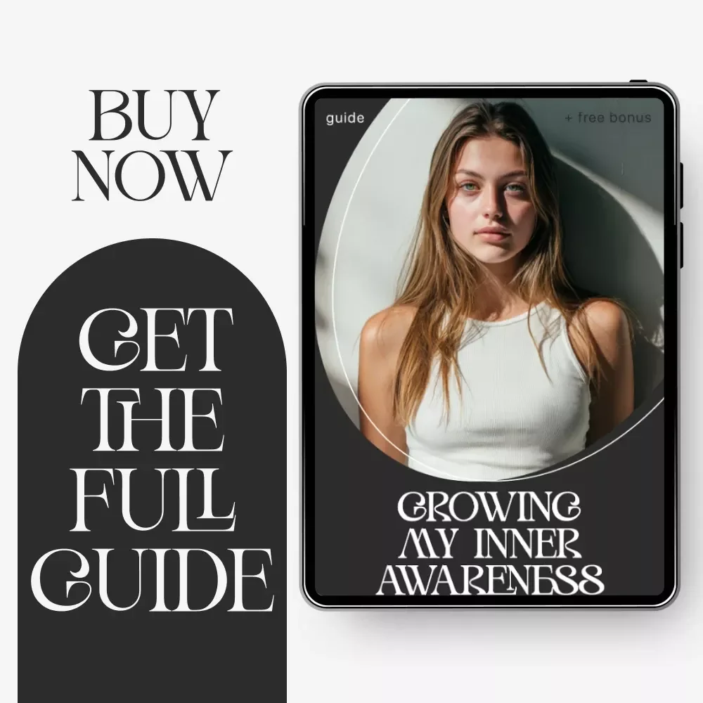 Growing My Inner Awareness – Emotional Awareness Guide & Self Reflection eBook | Mindfulness, Emotional Intelligence, AI Prompts, Digital Download