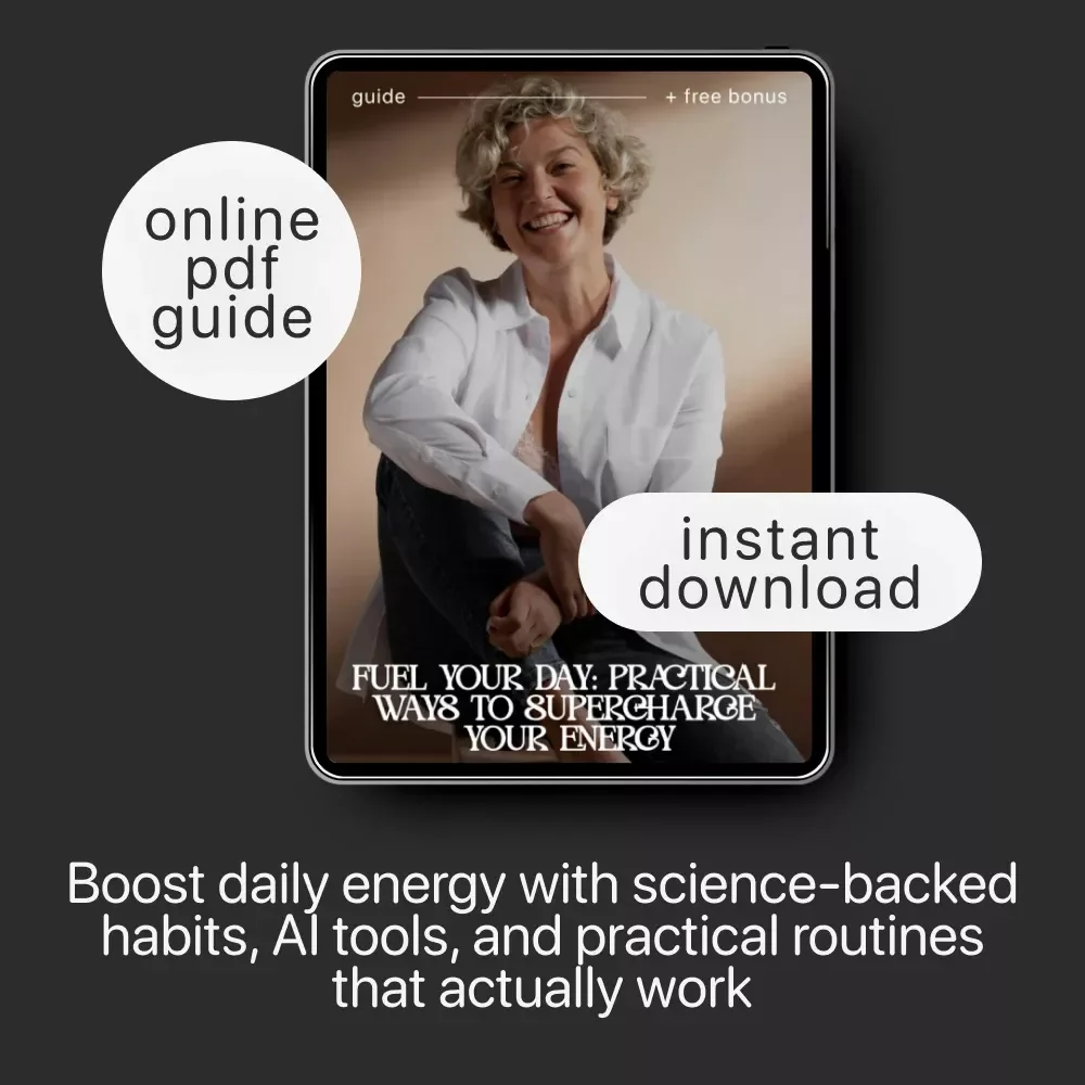 Fuel Your Day: Practical Ways to Supercharge Your Energy | Digital Energy Guide | How to Increase Daily Energy Planner & Checklist