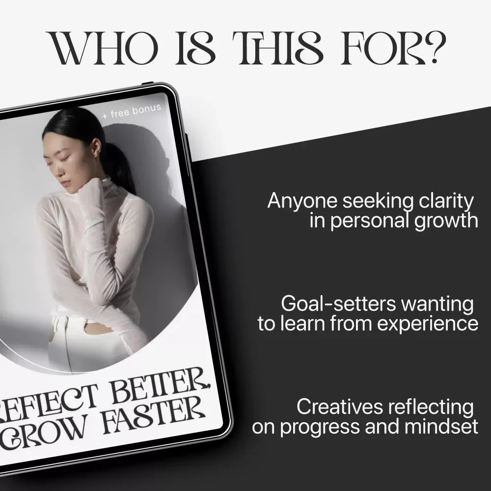 Reflect Better, Grow Faster | Self-Growth Digital Guide | Printable eBook on Ways to Reflect on Successes and Failures