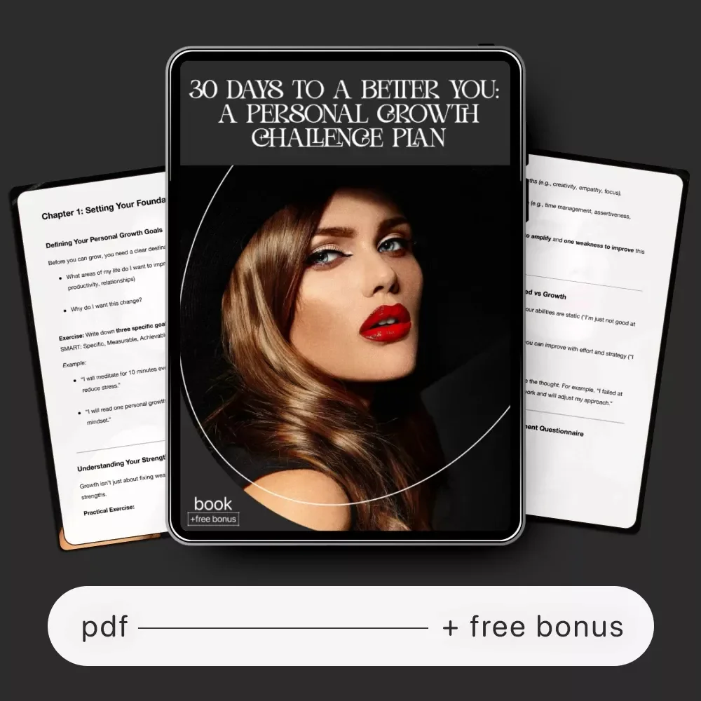 30 Days to a Better You: A Personal Growth Challenge Plan | 30 Day Personal Growth Challenge Plan eBook | Self Improvement Guide, Habit Builder, Mindset Workbook