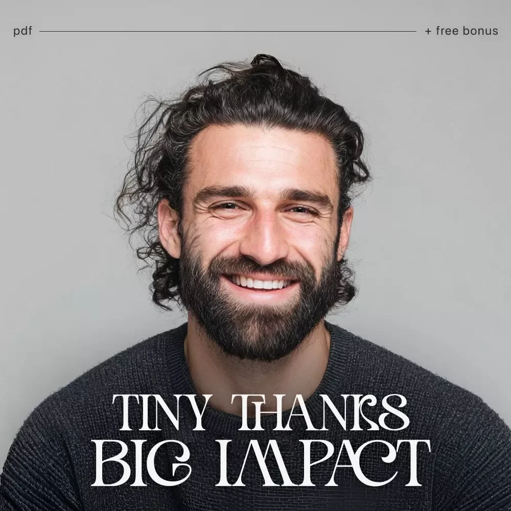 Tiny Thanks, Big Impact: Your Daily Gratitude Routine | Printable Checklist for Mindfulness & Positivity | Digital Download Guide on How to Practice Gratitude Every Day