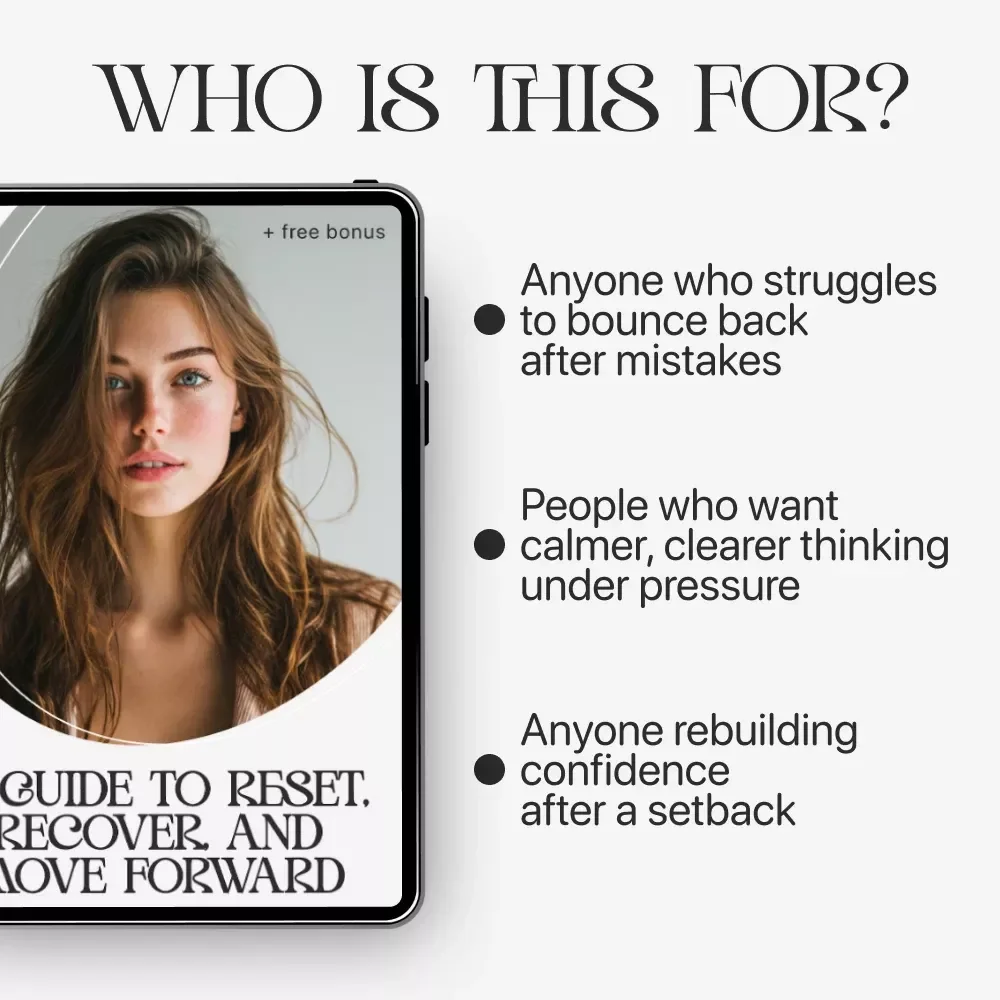 A Guide to Reset, Recover, and Move Forward | Ebook for Growth, Emotional Reset, how to bounce back after messing up, Self-Reflection & Recovery Download