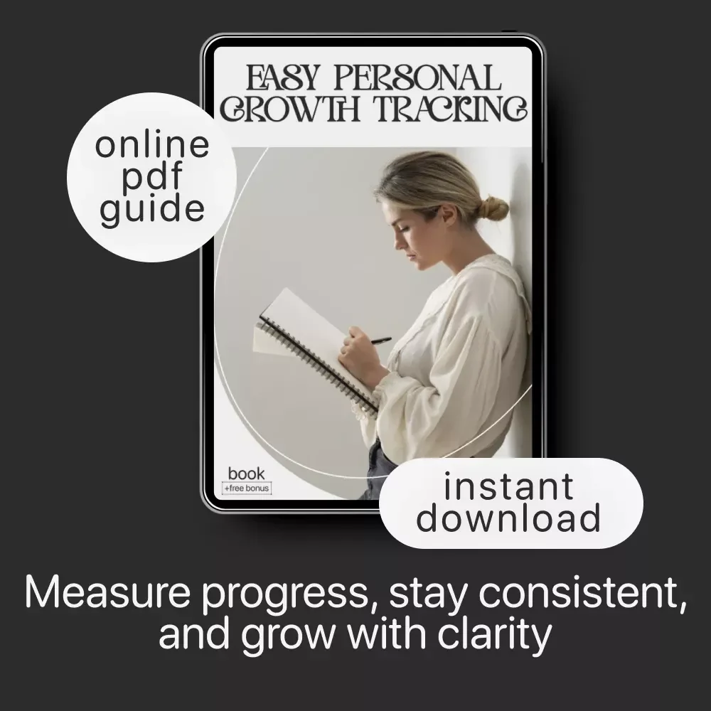Easy Personal Growth Tracking | Printable eBook & Digital Guide | Learn How to Track Personal Development Progress Easily