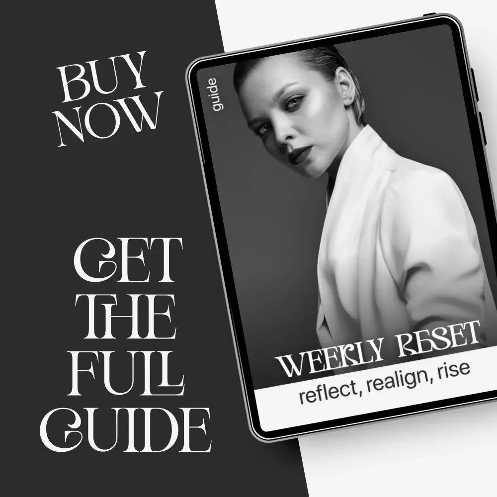 Weekly Reset: Reflect, Realign, Rise | Guided Reflection Workbook | How to Reflect on Your Week Effectively