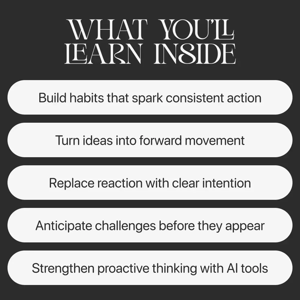 Move First, Think Forward | Printable Self-Improvement Guide | Digital Download on Ways to Develop a Proactive Mindset