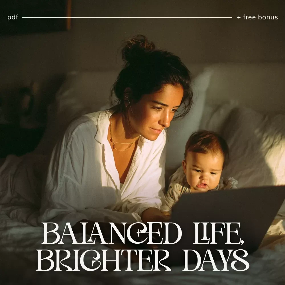 Balanced Life, Brighter Days – Digital Guide for Work-Life Balance, Stress Relief, Daily Routines, Weekly Planning | Productivity eBook | Life Balance Checklist