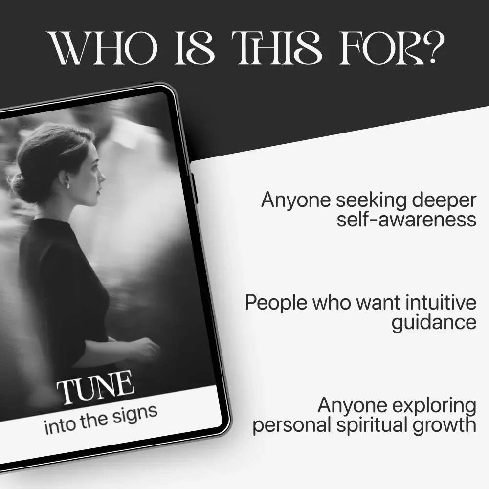 Tune Into the Signs – Checklist for How to Notice Signs From the Universe | Intuition Guide | Digital Download