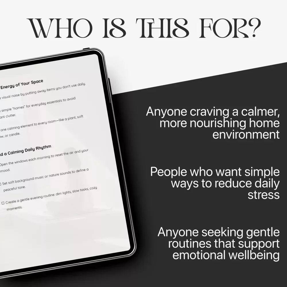 Peaceful Home, Peaceful You – Printable Home Sanctuary Guide, Calming Lifestyle eBook, Minimalist Decluttering Checklist, Self-Care & Stress Relief Digital Download
