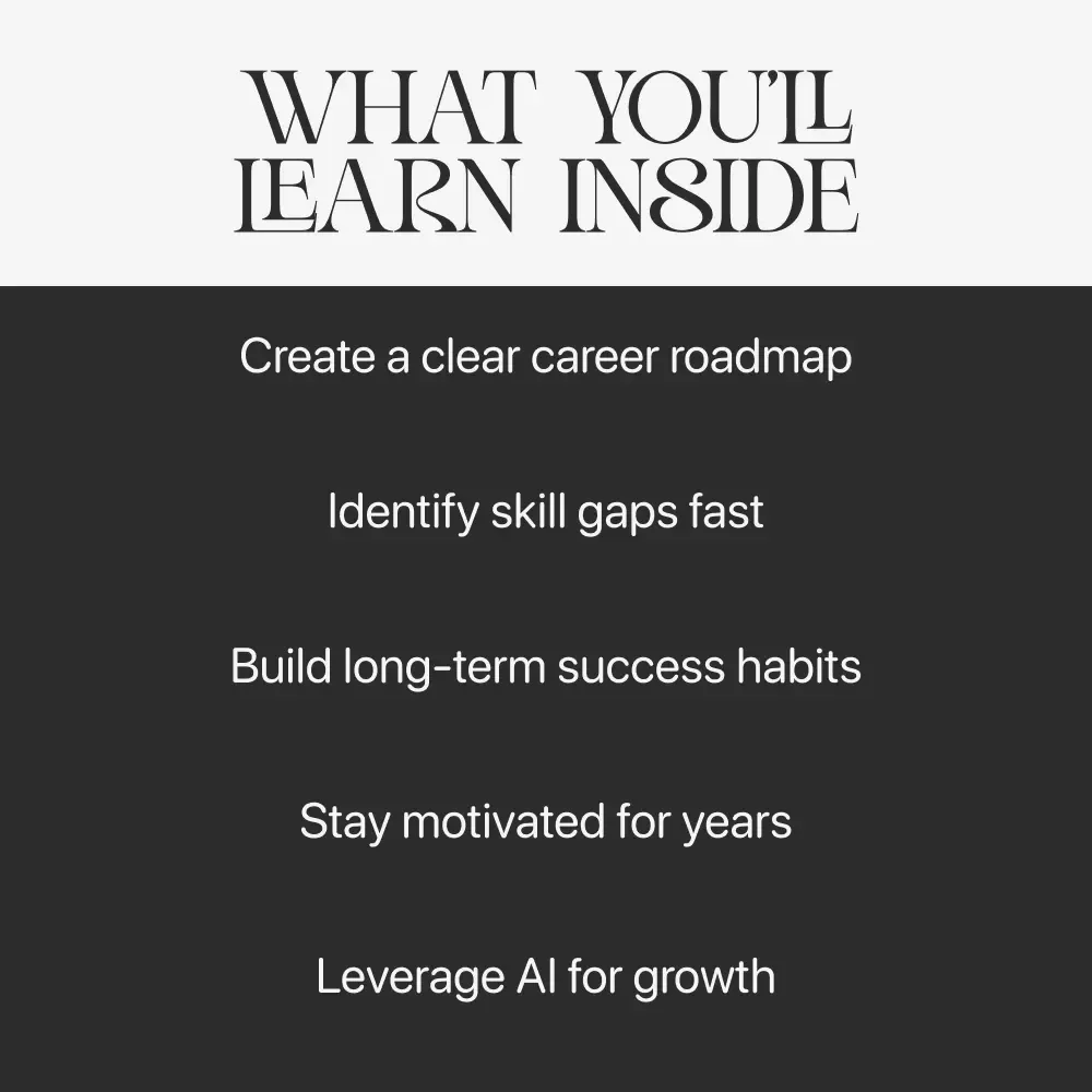 Career Map — Ebook Guide on How to Make a 5-Year Career Plan | Digital Career Planner for Professionals, Graduates & Career Changers