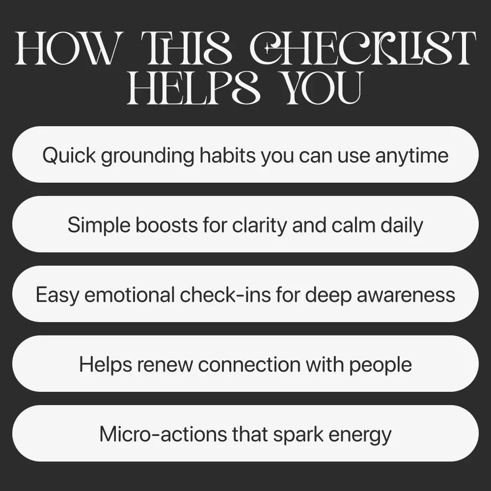 Feel Alive Again Checklist – Digital Download Self-Care Guide, Mindfulness eBook, Daily Wellness Routine, Mental Health Checklist, Quick Reset Practices
