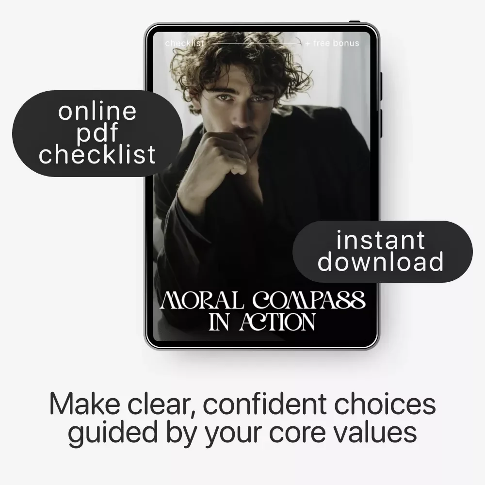 Moral Compass in Action | Ethical Decision-Making Checklist | Learn how to make decisions based on my morals | Printable Self-Reflection Guide for Integrity and Clarity