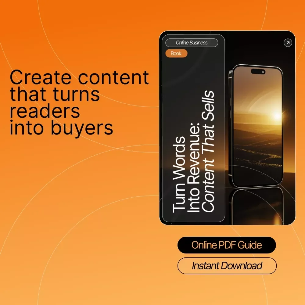Turn Words Into Revenue: Content That Sells | Ebook for Entrepreneurs, Marketers & Content Creators | Learn Content Types That Bring Buyers