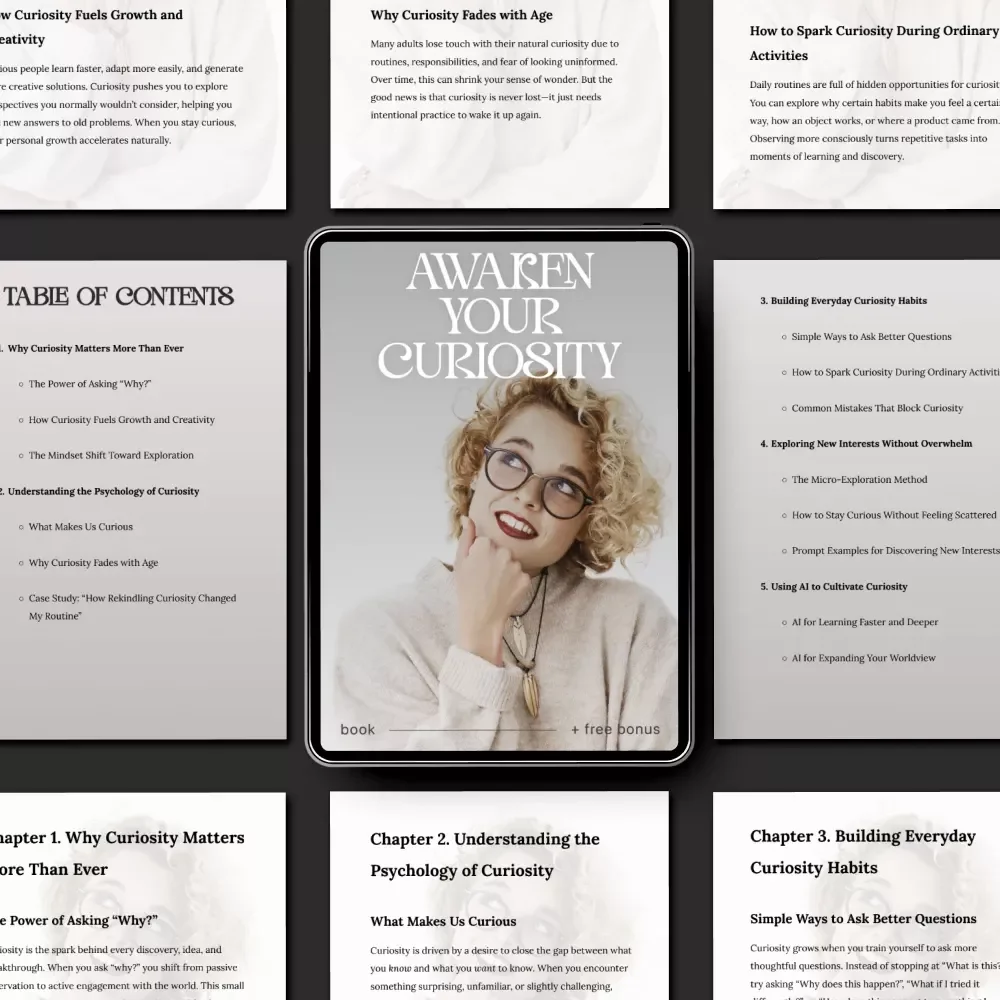 Awaken Your Curiosity | Self-Discovery eBook | Learn How to Cultivate Curiosity and Reignite Wonder in Daily Life