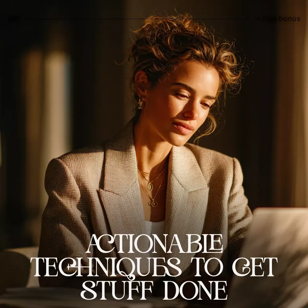 Actionable Techniques to Get Stuff Done | Printable Checklist for Self Productivity Techniques | Productivity Digital Download
