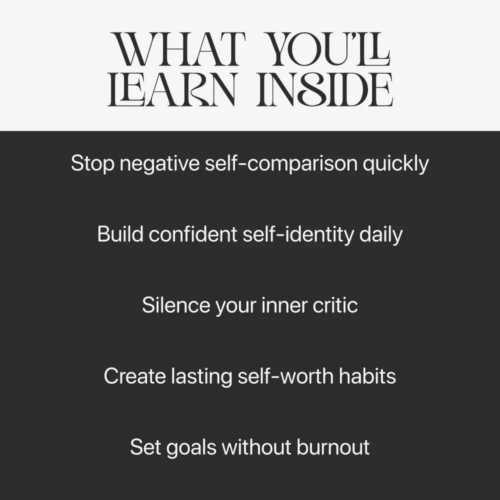 Reclaiming Your Self-Worth in a Comparison-Driven World – Self-Love & Healing eBook | how to stop feeling like i'm not enough | Confidence Reset Guide