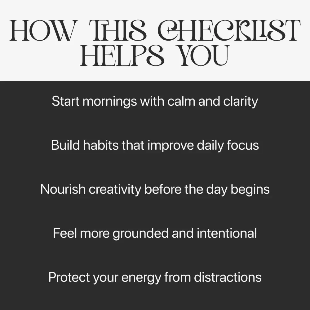A Checklist to Transform Your Day and Mind | Digital Morning Routine Guide | Printable Rituals for Clarity and Energy | Morning Rituals for Inner Growth