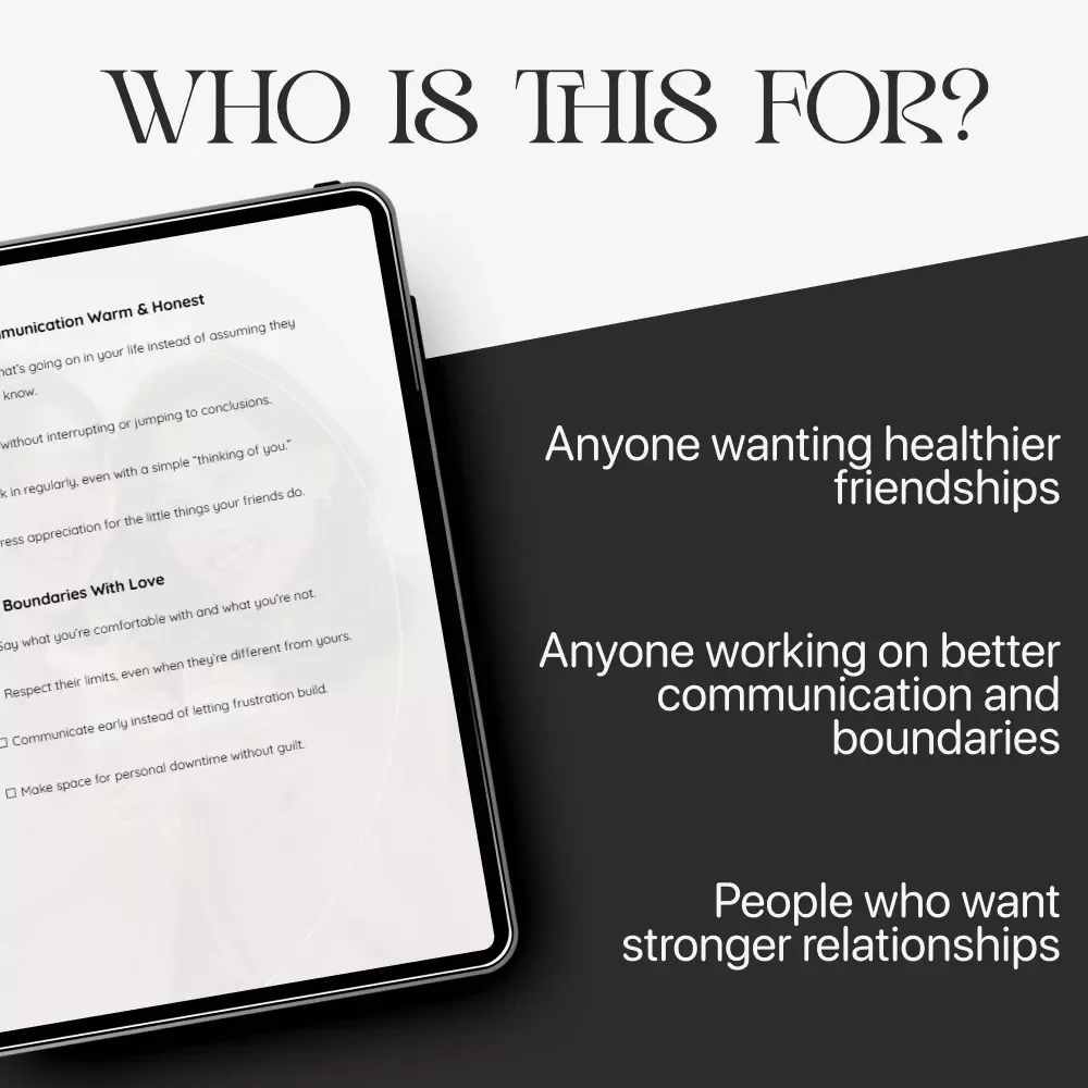 Healthy Friendship Habits | Digital Download Guide for Better Communication, Boundaries & Meaningful Connections | Self-Growth eBook for Stronger Friendships