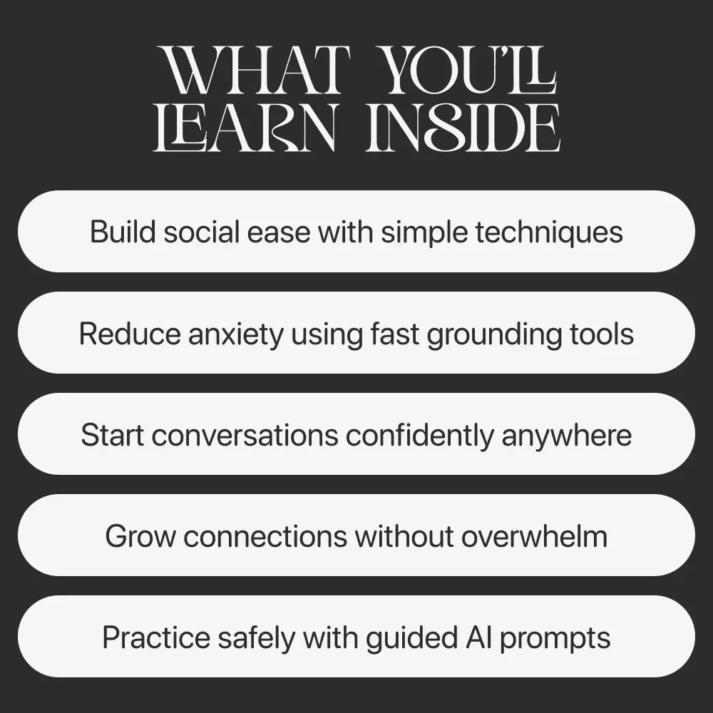 Quiet Confidence — A Growth-Focused Introvert’s Guide to Social Ease | How to Build Social Skills as an Introvert | Digital eBook & Checklist