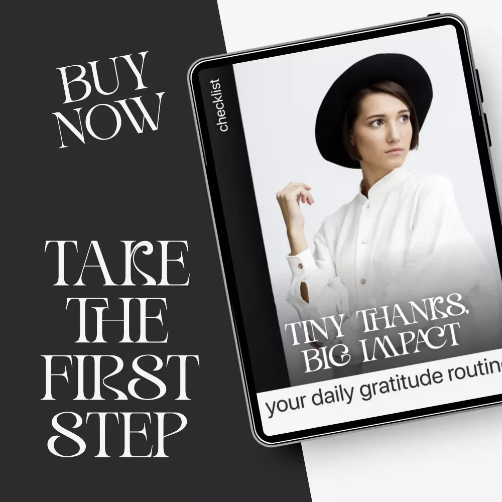 Tiny Thanks, Big Impact: Your Daily Gratitude Routine | Printable Checklist for Mindfulness & Positivity | Digital Download Guide on How to Practice Gratitude Every Day