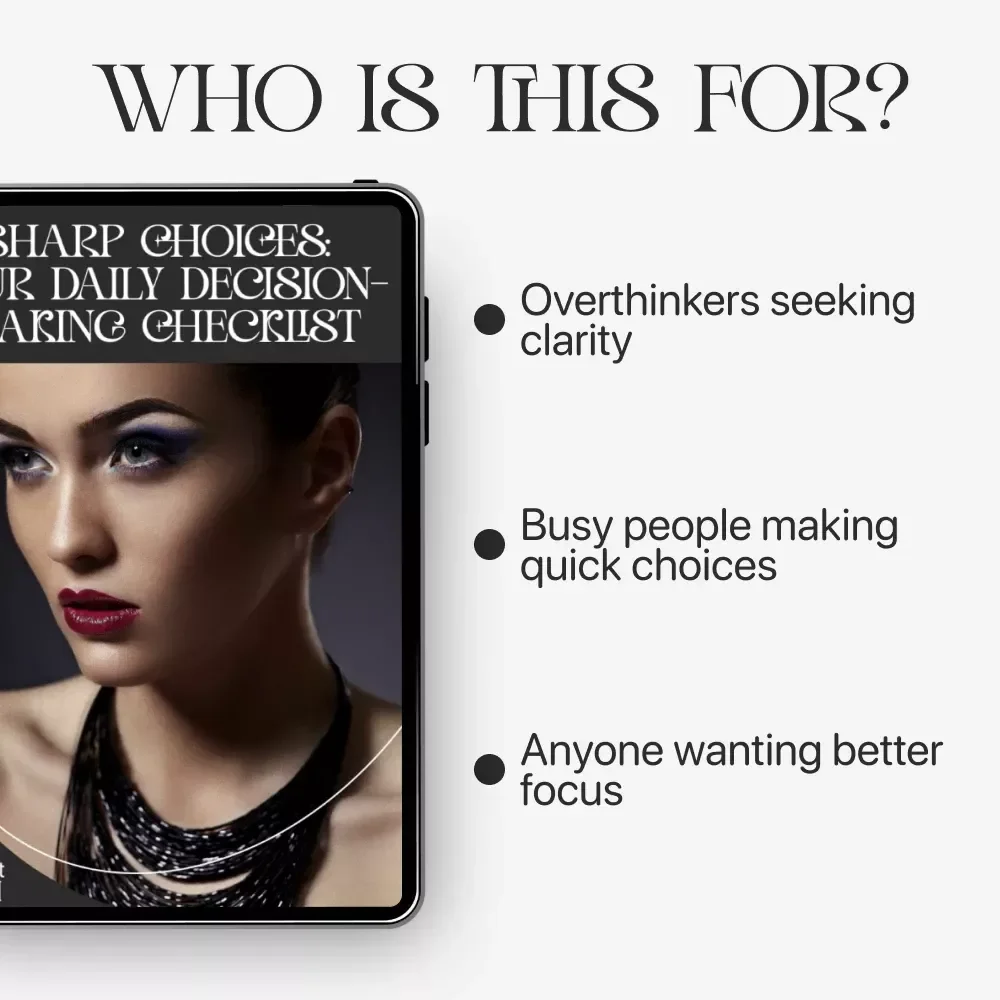 Sharp Choices: Your Daily Decision-Making Checklist | Digital Download | How to Improve Decision-Making Skills