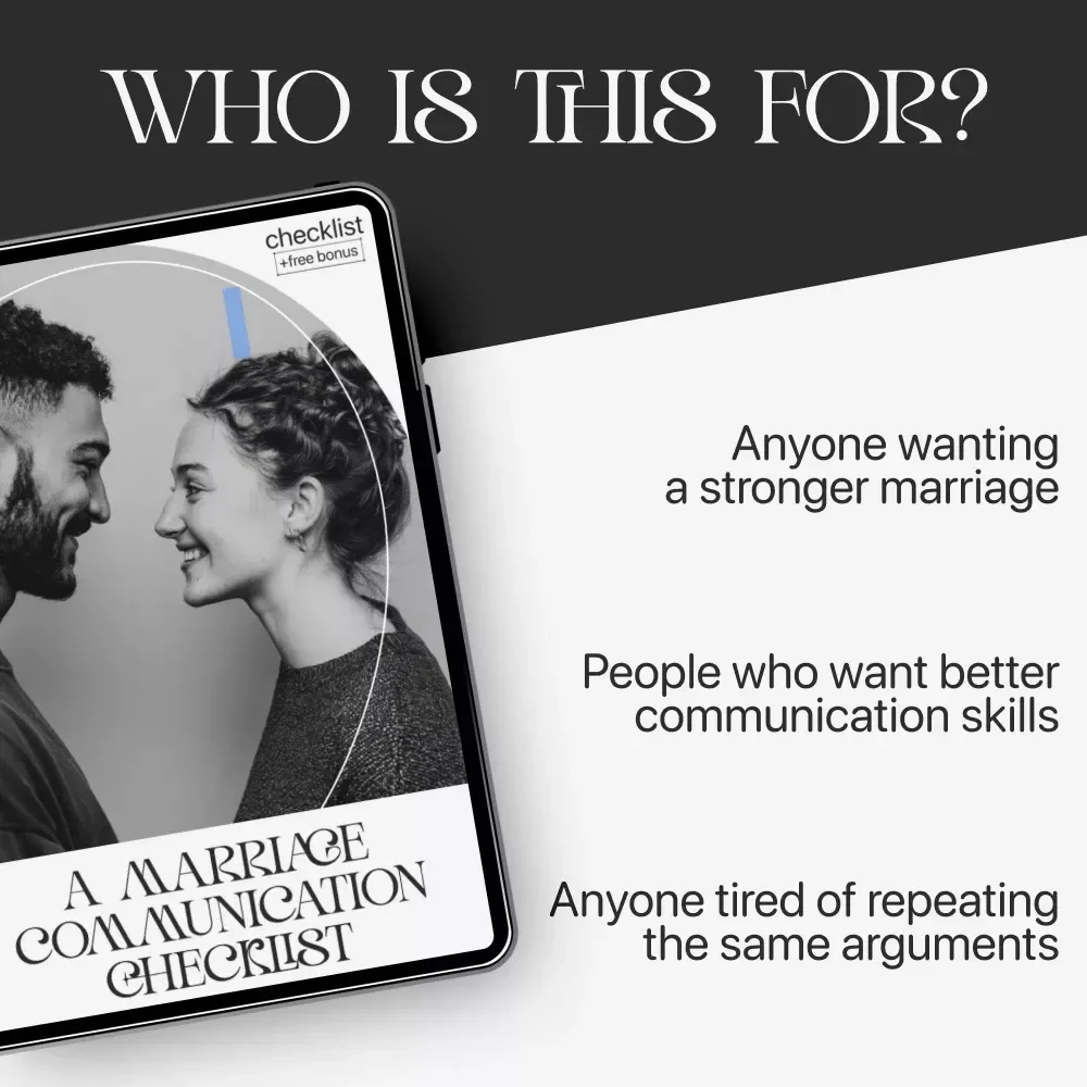 A Marriage Communication Checklist | Printable Couple Communication Guide | How to Keep Communication Healthy in Marriage | Digital Download