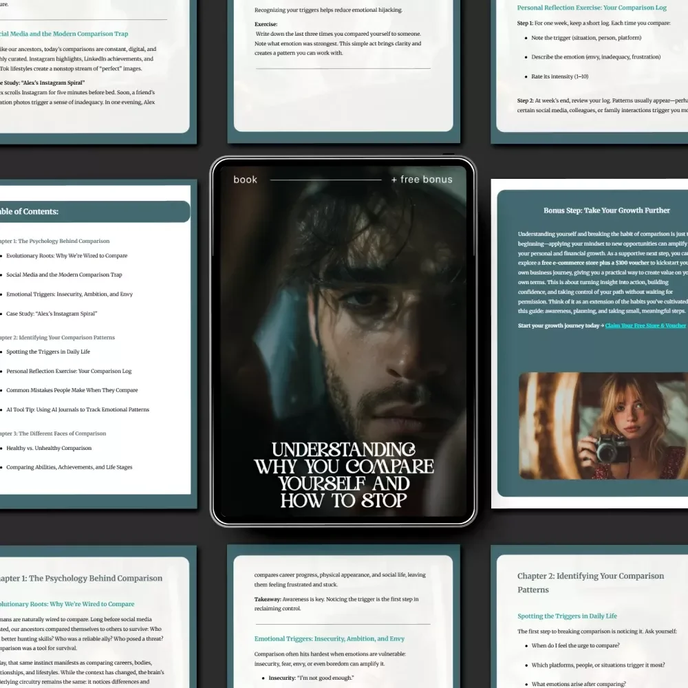 Understanding Why You Compare Yourself and How to Stop – Self Growth eBook | how to understand why i compare myself | Mindset Reset Guide for Confidence & Emotional Awareness