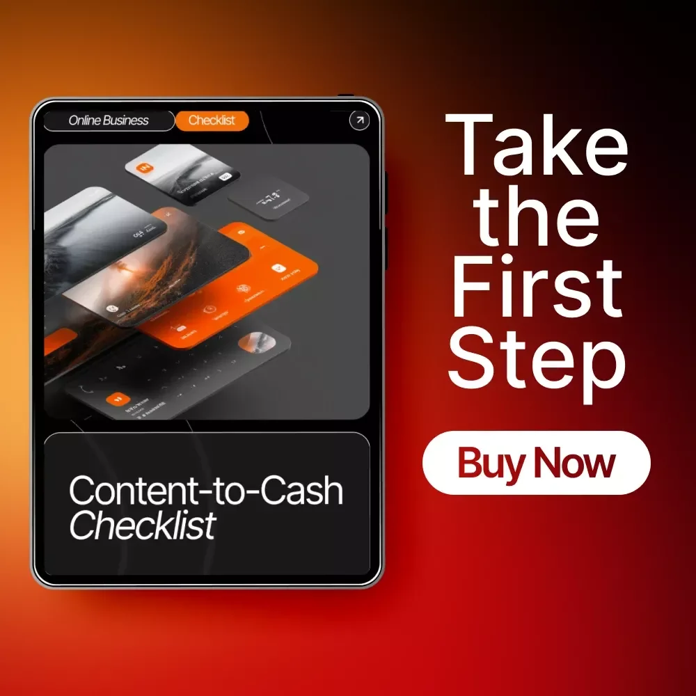 Content-to-Cash Checklist | Creator Tips for Steady Income | Digital Download for Coaches, Creators & Entrepreneurs