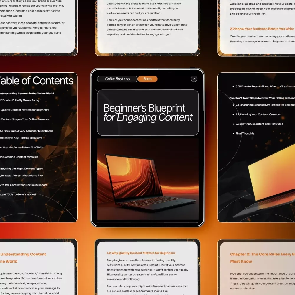 Beginner’s Blueprint for Engaging Content | Step-by-Step Ebook for New Creators | Learn Essential Content Rules for Total Beginners